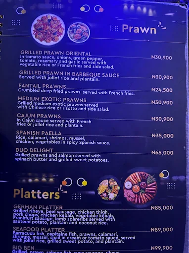 Menu page 1